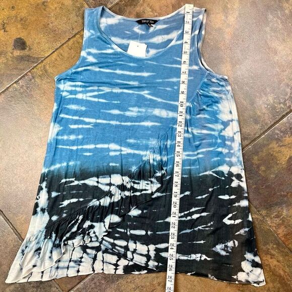 NWT Yak & Yeti Casual Tye Dye Ombré Ruffle Tank Small - Picture 4 of 8